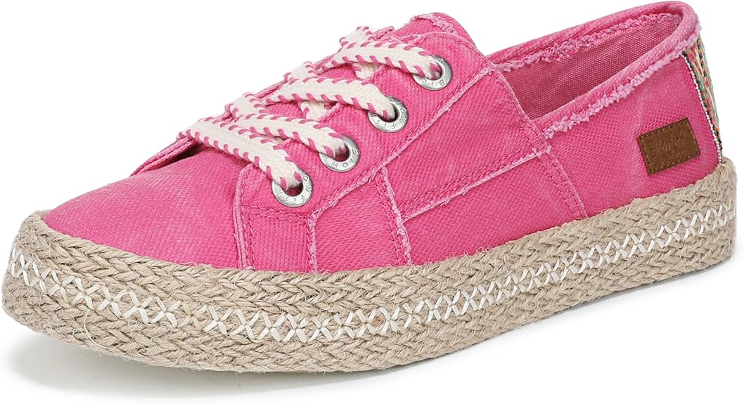 Blowfish Canvas Upper Jute Sole Lace Sneaker - Freckled Poppy