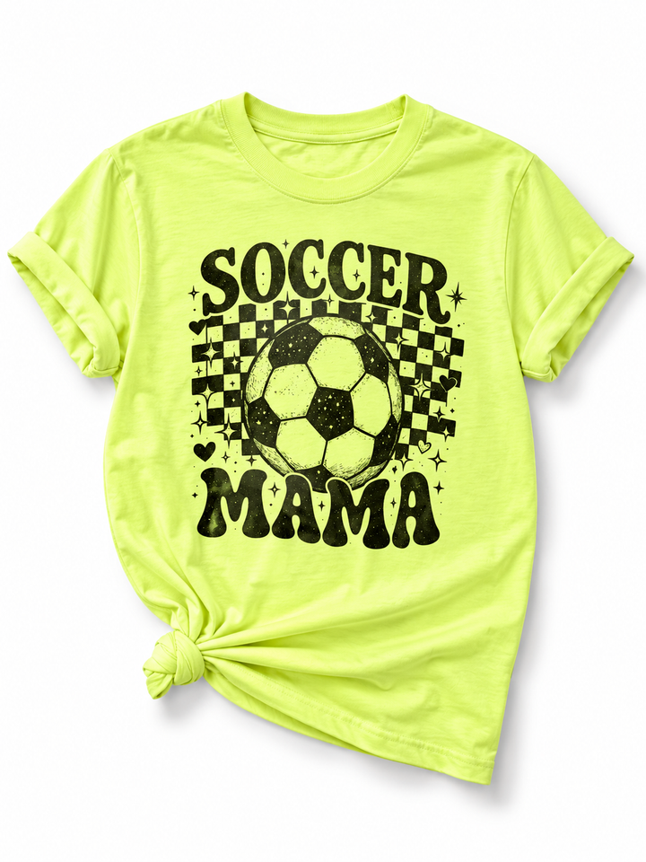Plus/Reg Short Sleeve "Soccer Mama" Graphic Tee - Freckled Poppy
