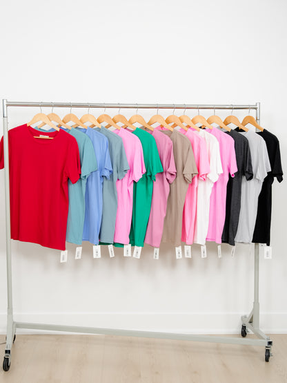 Door Buster! Zenana Cotton Boyfriend Round Neck Tee
