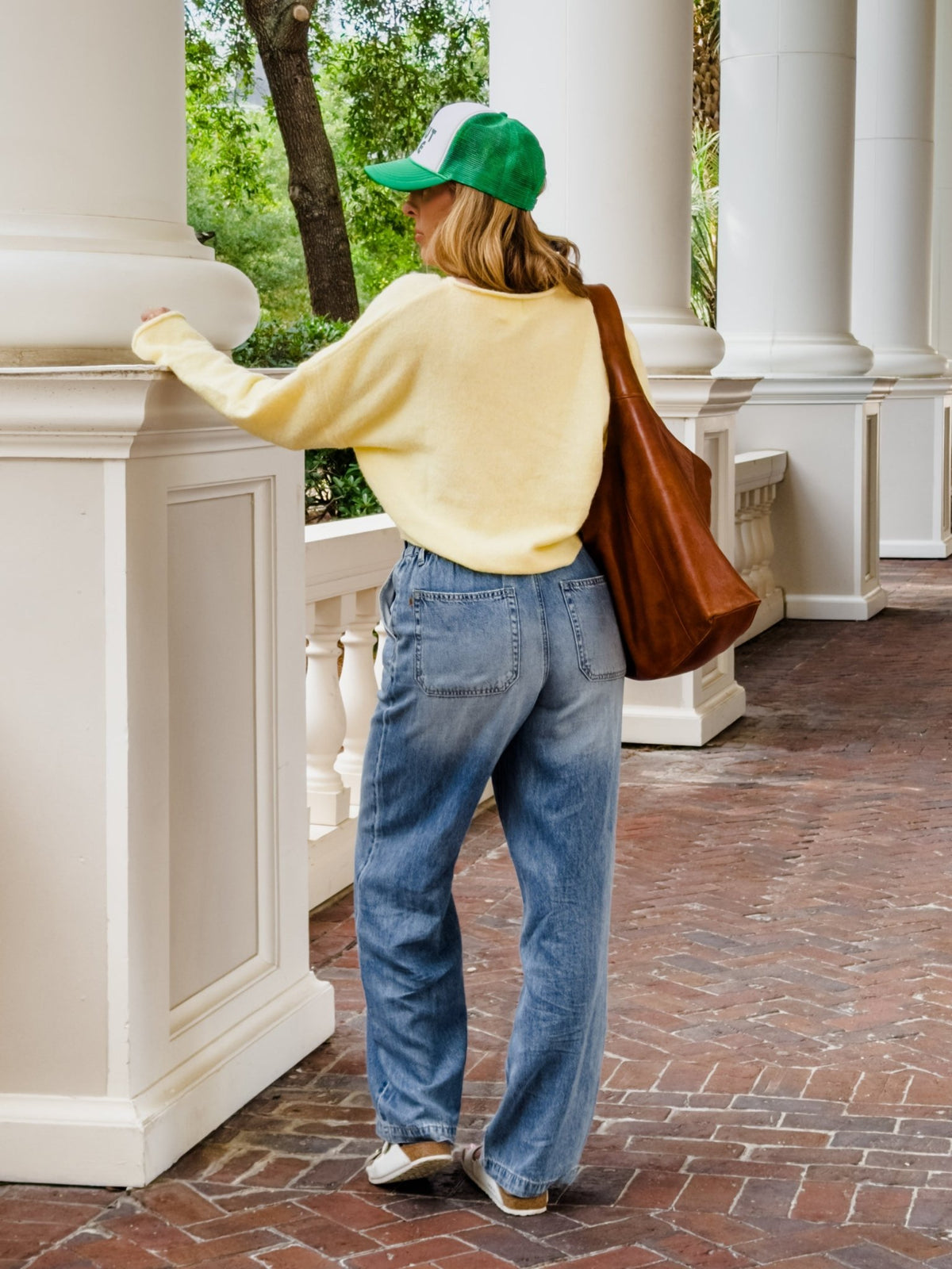 Judy Blue The Bay Breeze Multiple Inseam Featherweight Baggy Jeans with Elastic Waist Band - Freckled Poppy