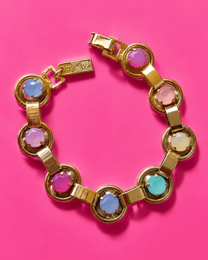 TOVA Link Opal Crystal Bracelet - Freckled Poppy