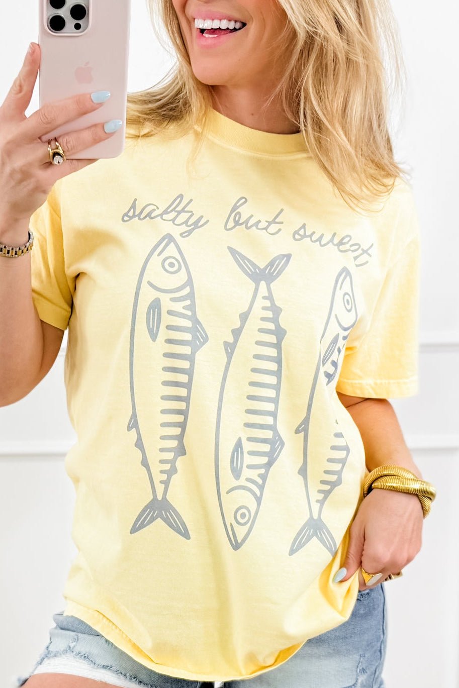 Plus/Reg Short Sleeve "Salty But Sweet" Graphic Tee - Freckled Poppy