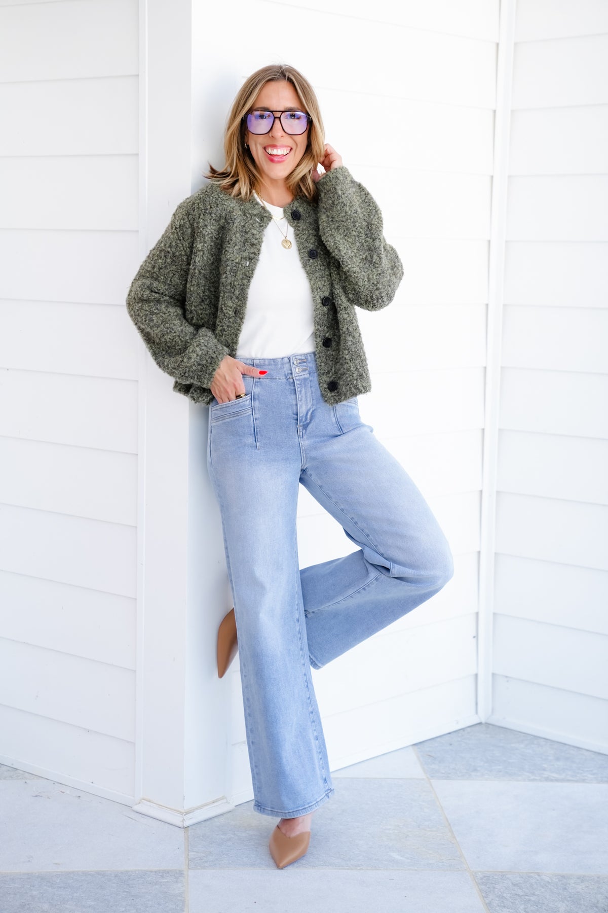 Mica High Rise Light Wash Wide Leg Jeans - Freckled Poppy