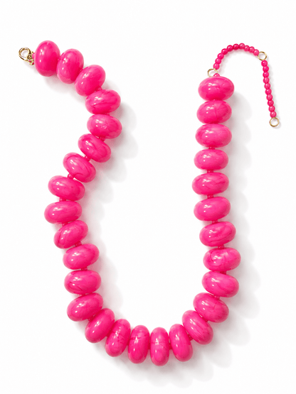 Chunky Beaded Necklace - Freckled Poppy