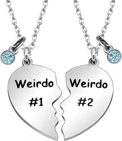 Weirdo Besties Necklace - Freckled Poppy