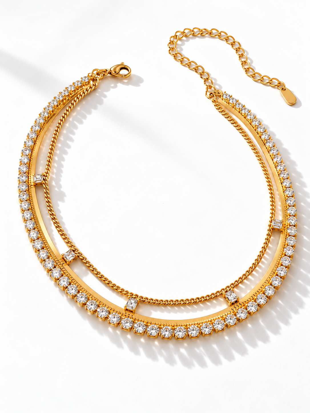 All That Glitters Multi-Layer Crystal Necklace