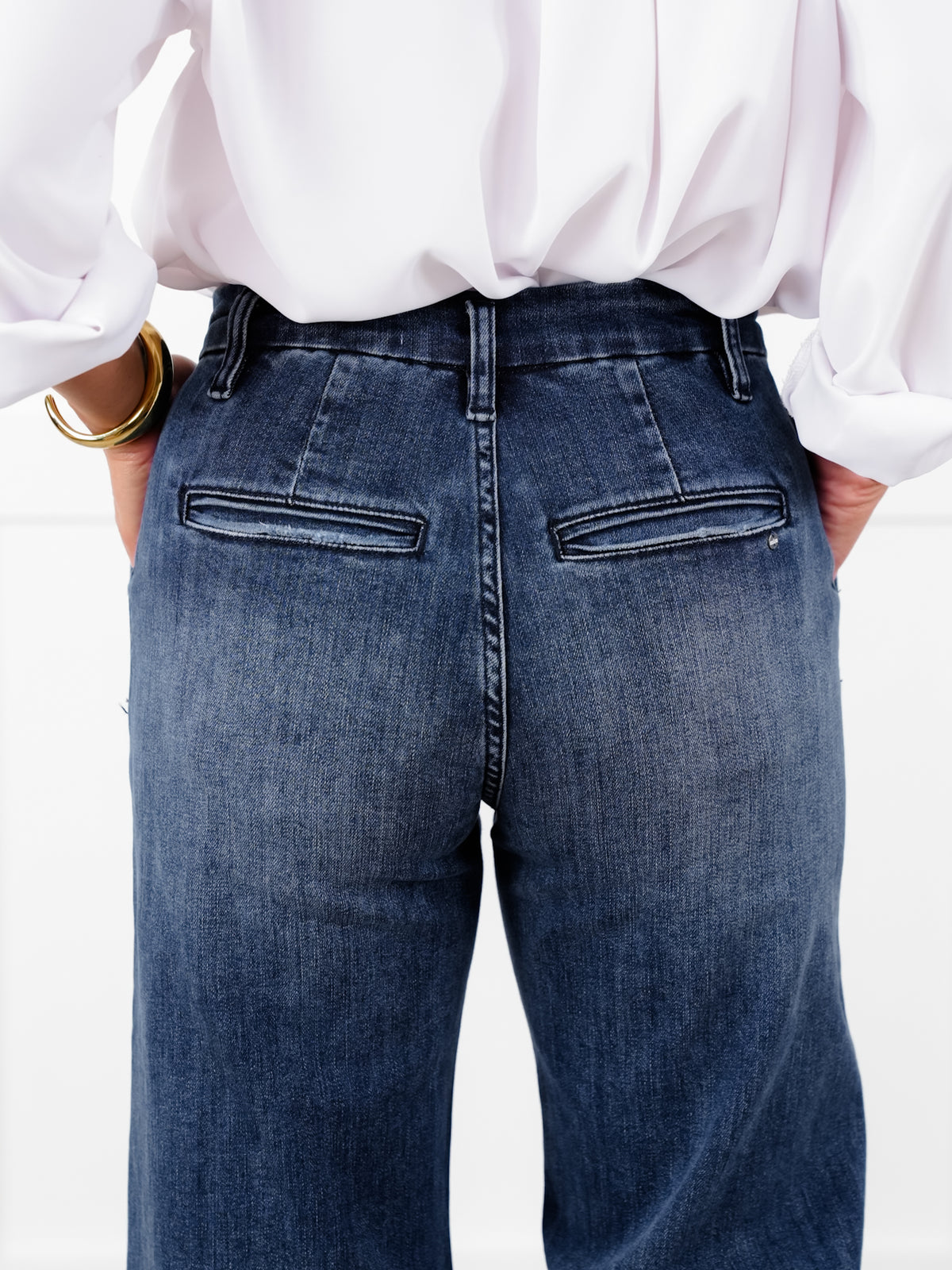 Mica High Rise Dark Wash Wide Leg Jeans - Freckled Poppy