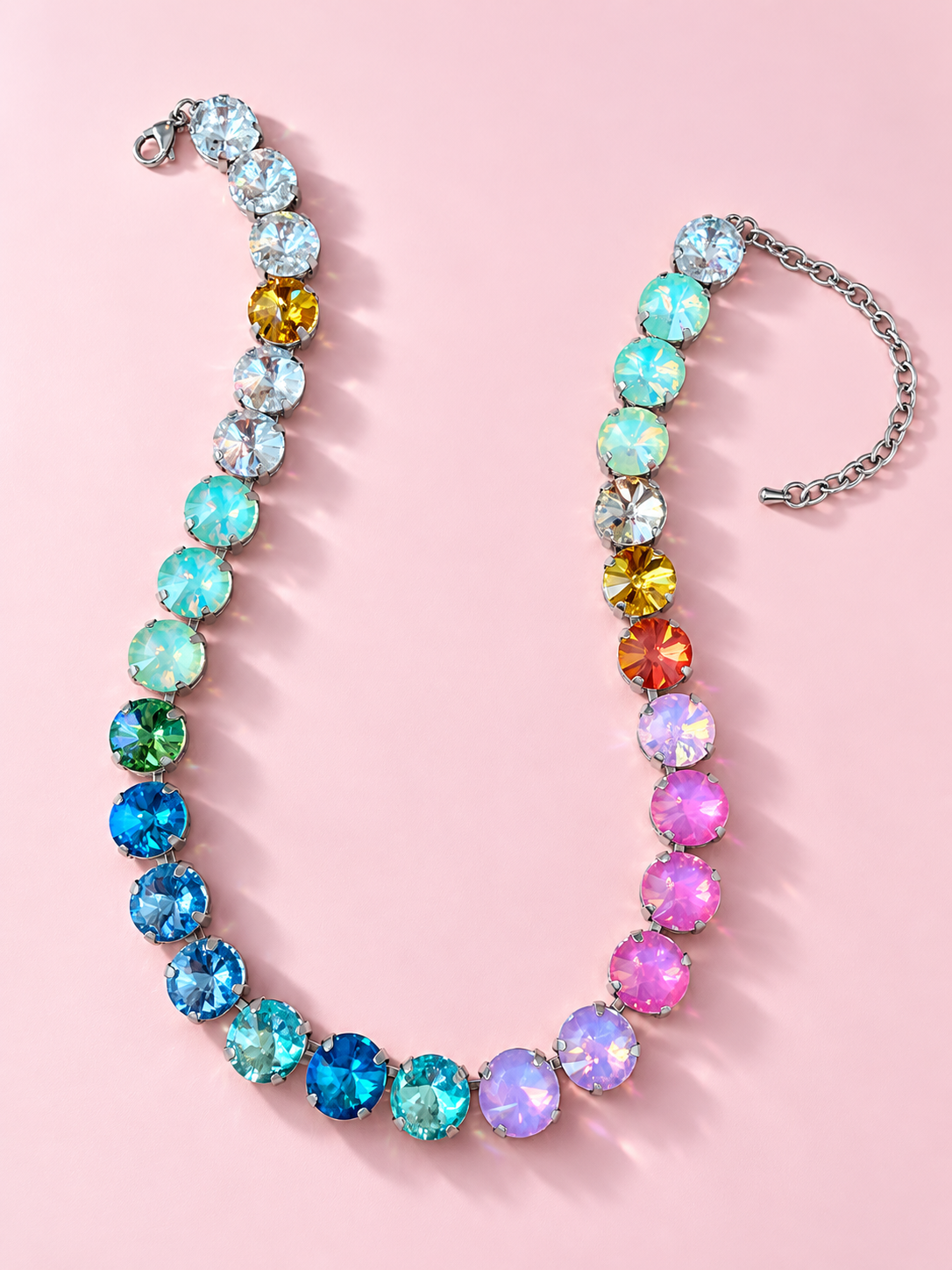 The Afterparty Rainbow Crystal Choker Necklace
