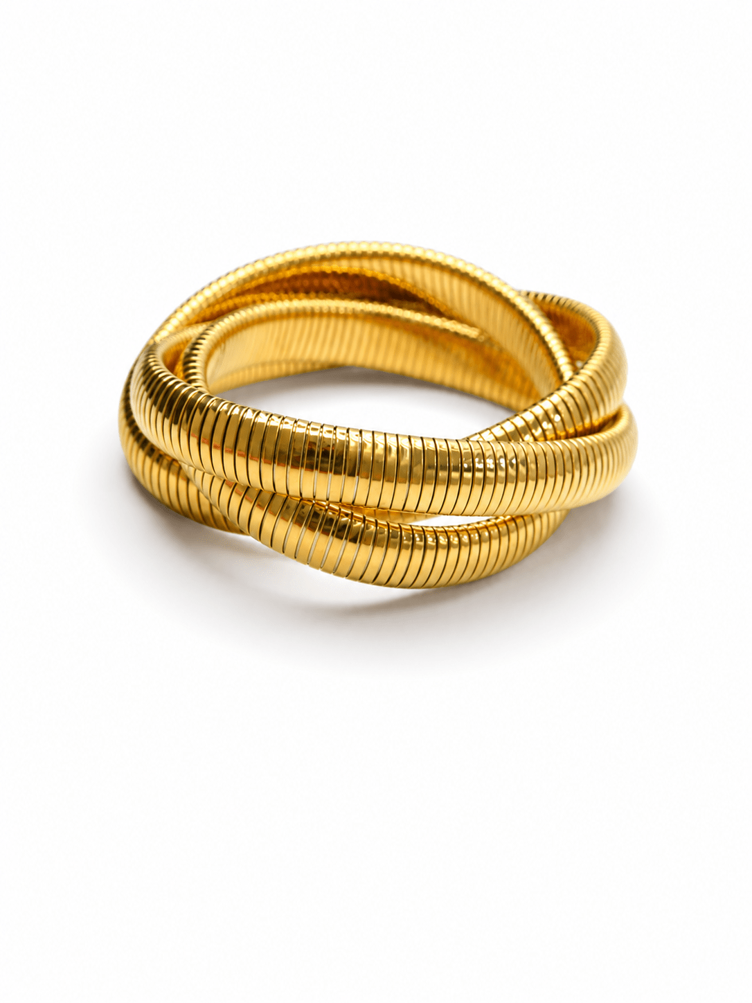 Golden Serpent Coil Bracelet - Freckled Poppy