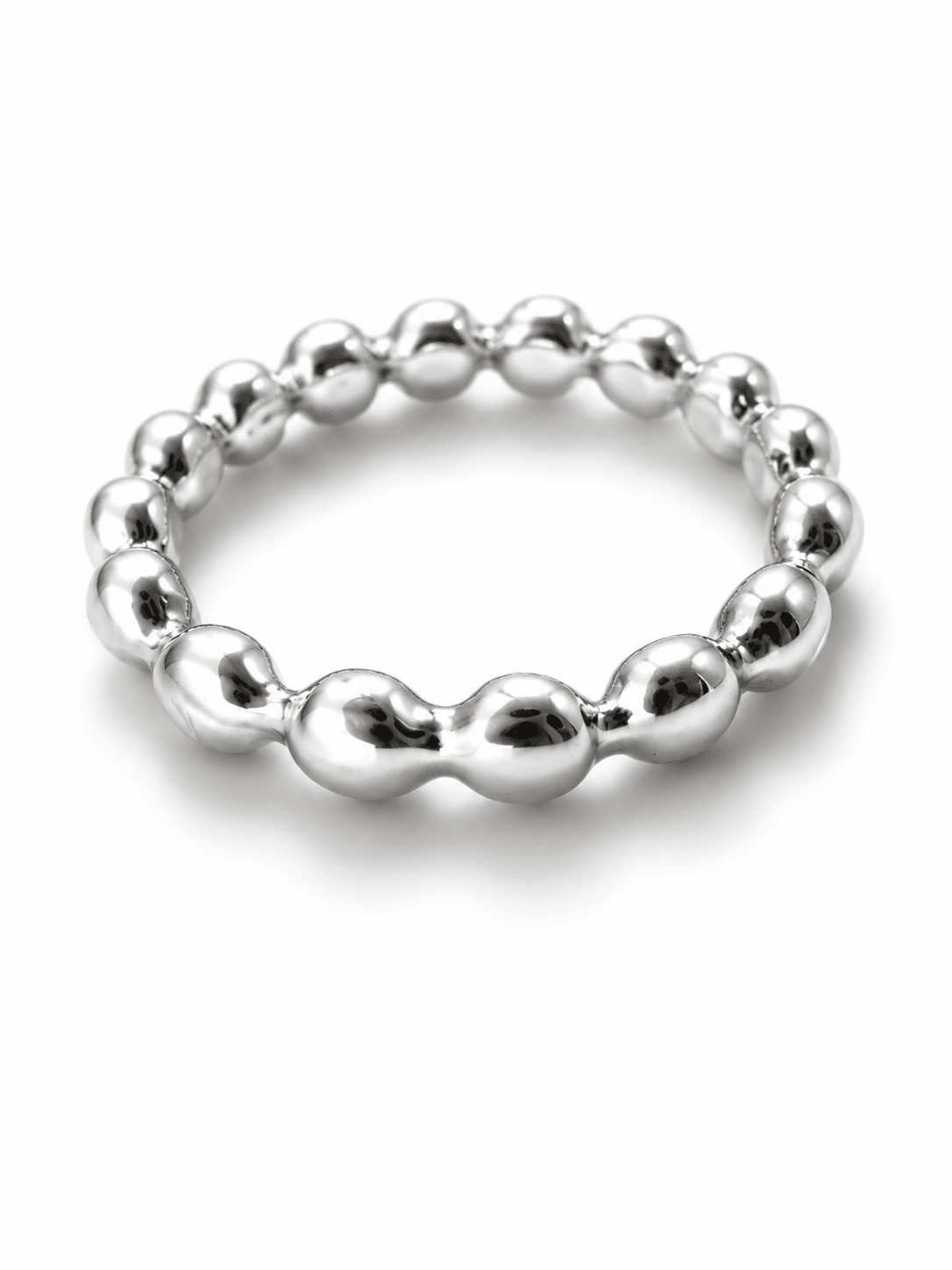 BOHO SOL Multi Ball Silver Stacker Ring - Freckled Poppy