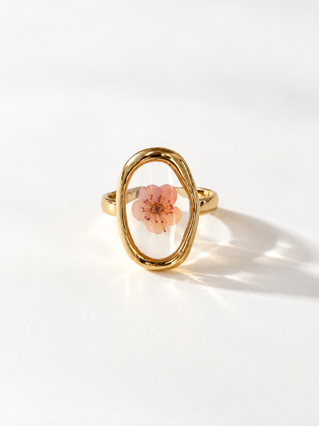 Pink Blossom Circular Ring