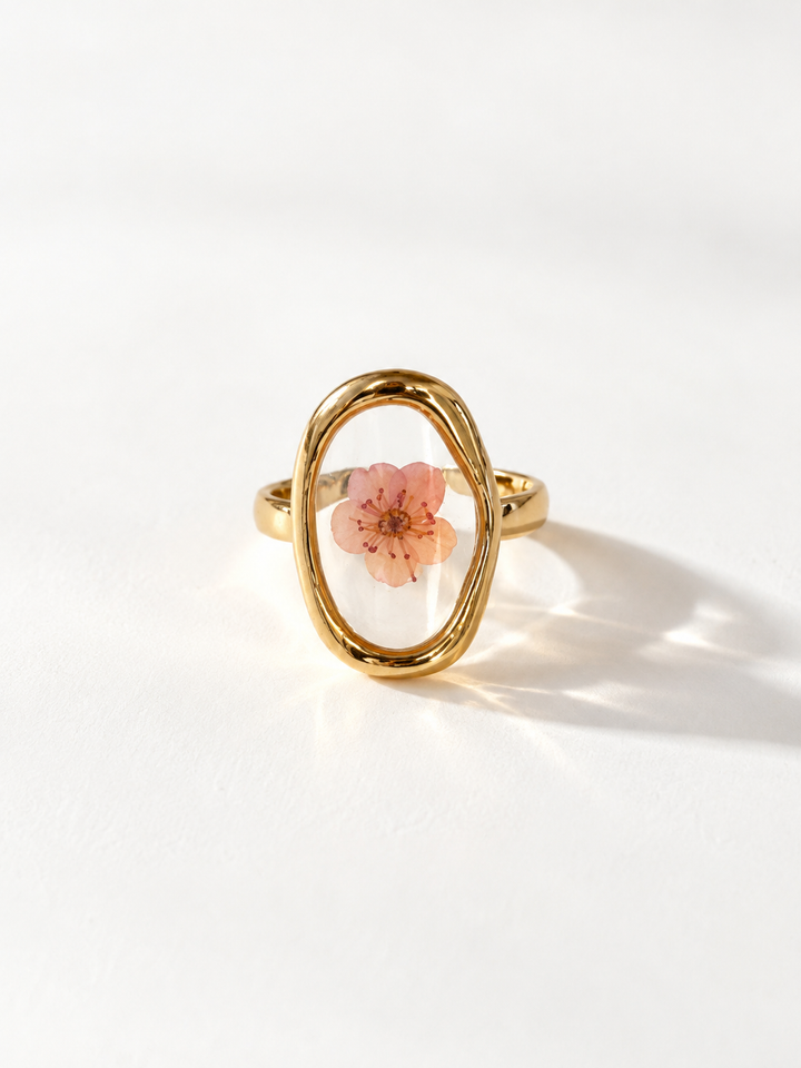 Pink Blossom Circular Ring
