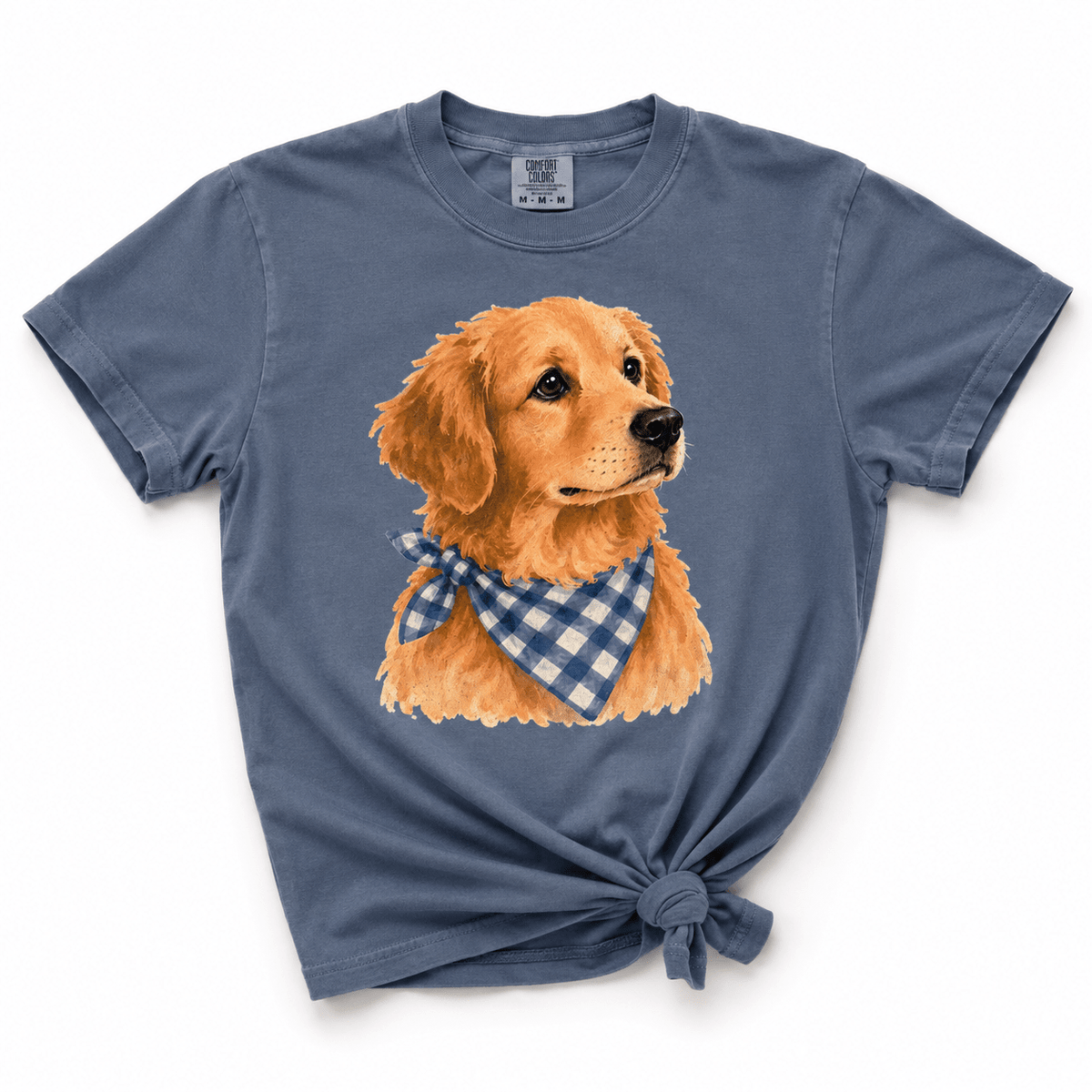 Plus/Reg Short Sleeve Golden Retriever Graphic Tee - Freckled Poppy