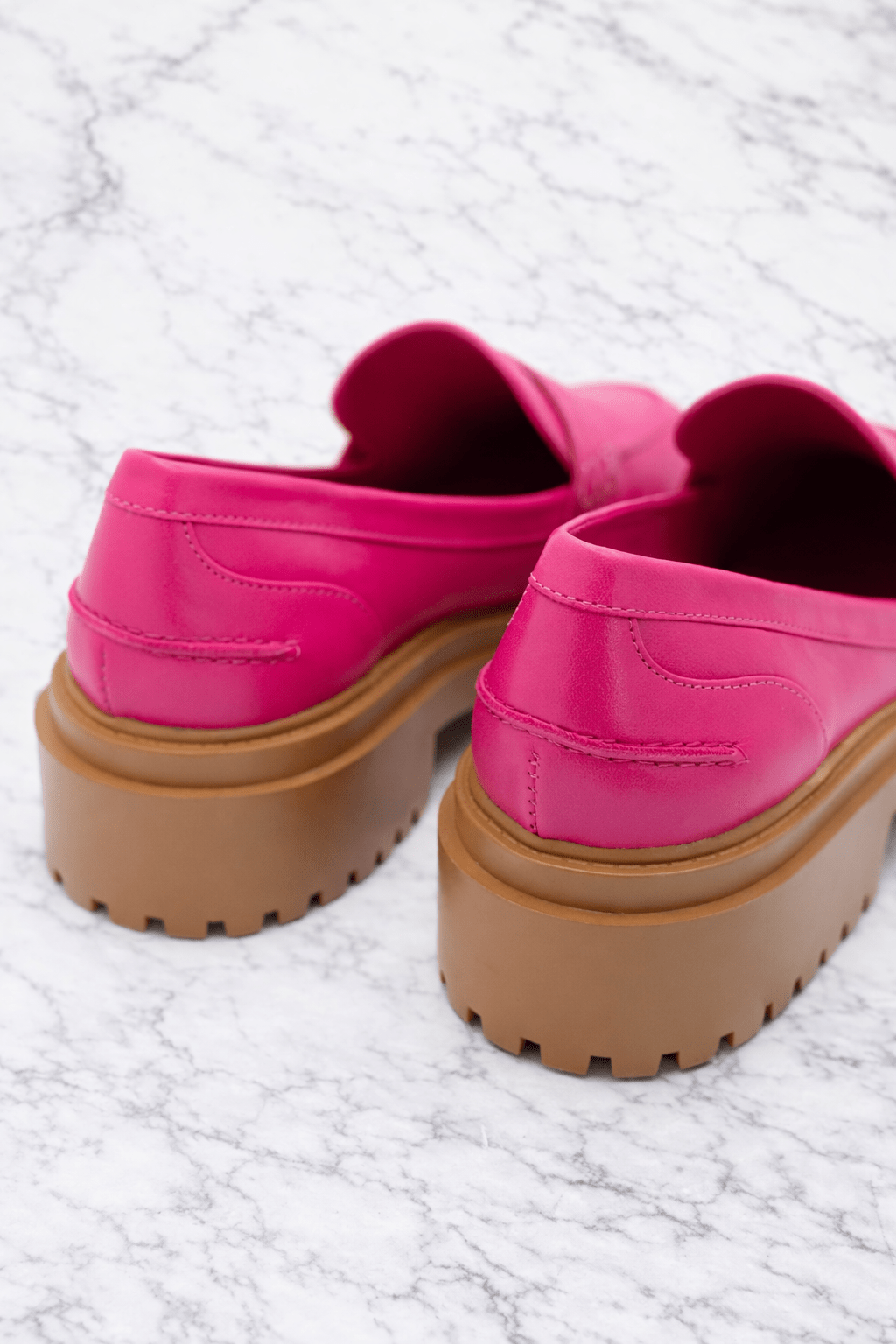 Chunky Lug Sole Platform Loafer - Freckled Poppy
