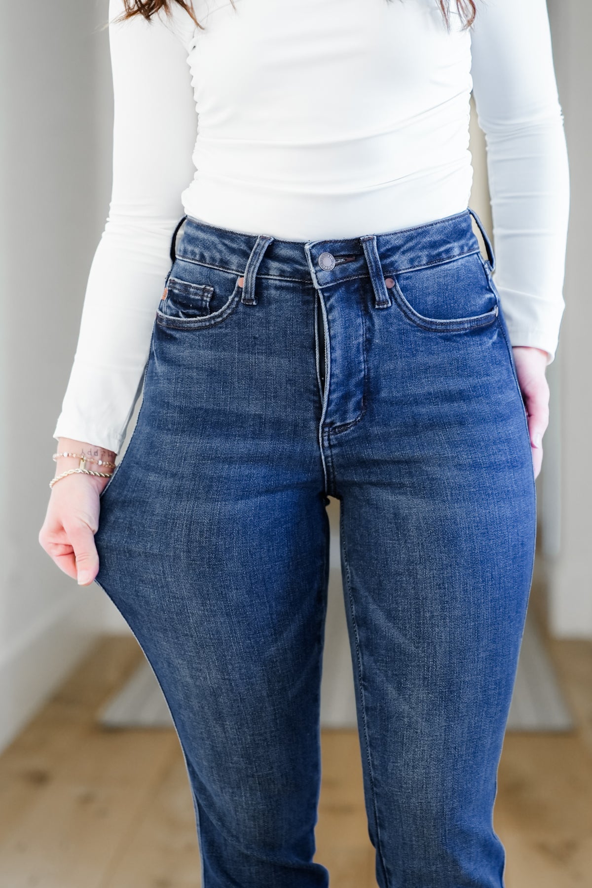 Judy Blue Meant for You Multi Inseam Tummy Control Bootcut Jeans - Freckled Poppy