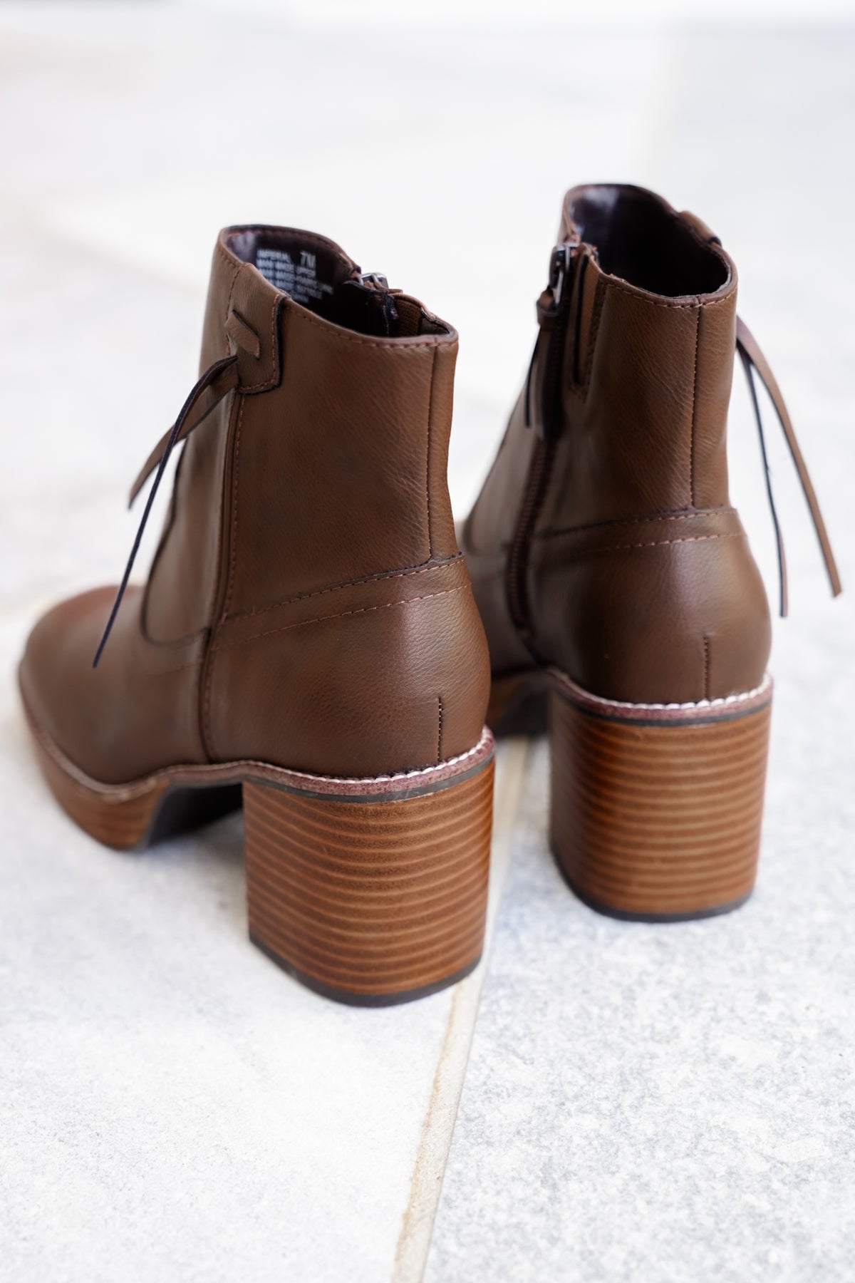 Yellow Box Western Inspired Vegan Leather Ankle Boot - Freckled Poppy