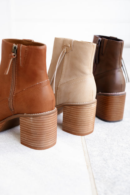 Yellow Box Western Inspired Vegan Leather Ankle Boot - Freckled Poppy