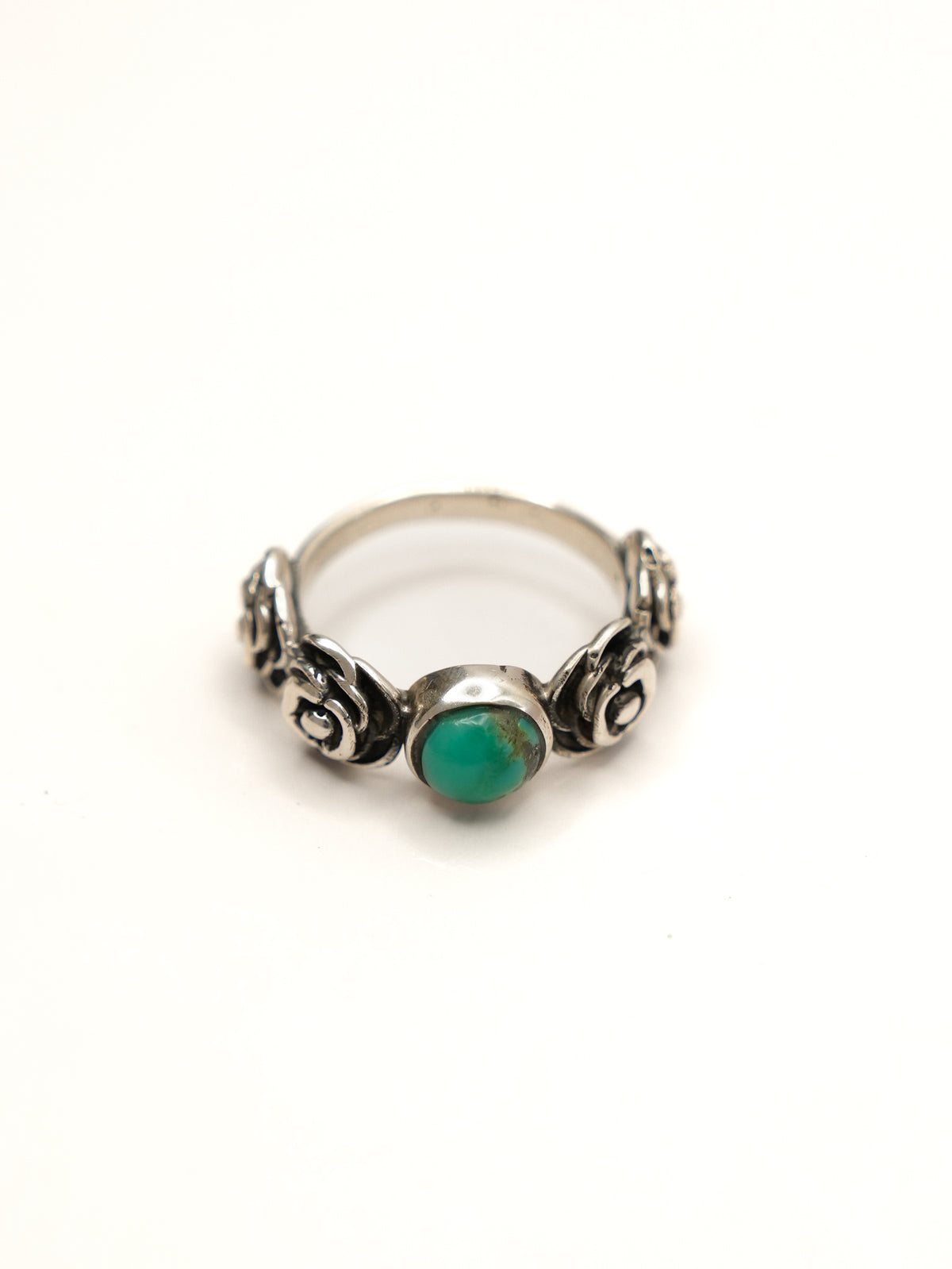 BOHO SOL Silver and Turquoise Multi Rose Stacker Ring - Freckled Poppy