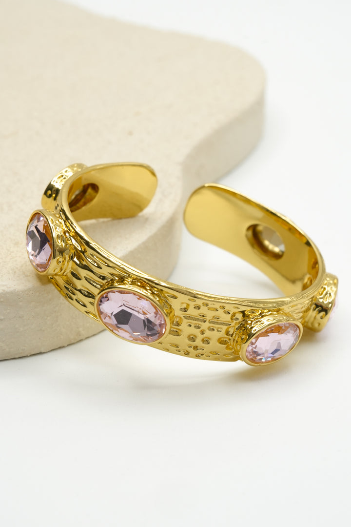 Treasure Jewels Rose Glow Bejeweled Bangle - Freckled Poppy