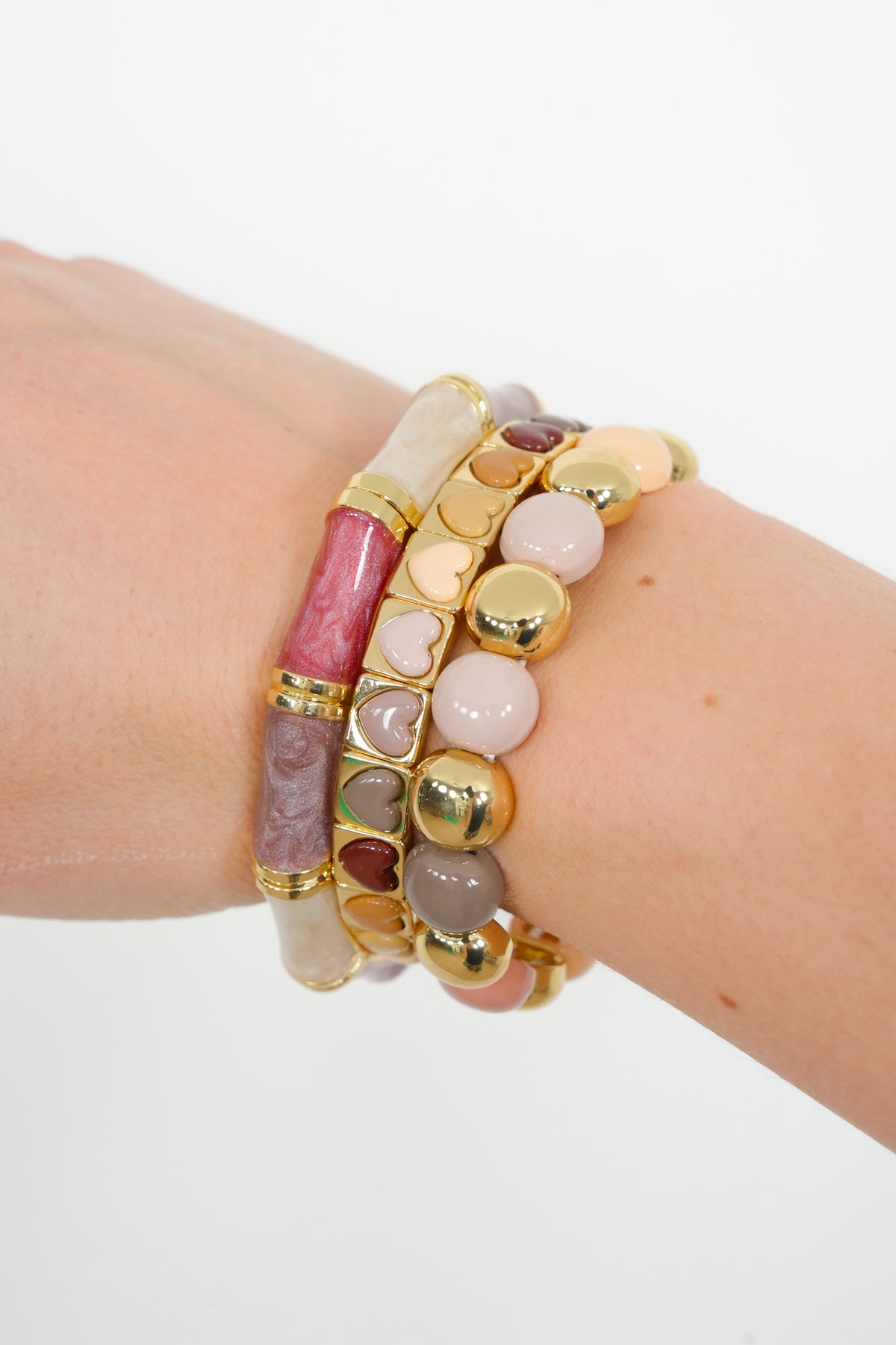 Treasure Jewels Chic Neutral Stack Bracelet Set - Freckled Poppy