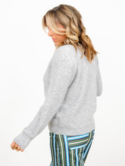 Long Raglan Sleeve Button Down Cardigan - Freckled Poppy