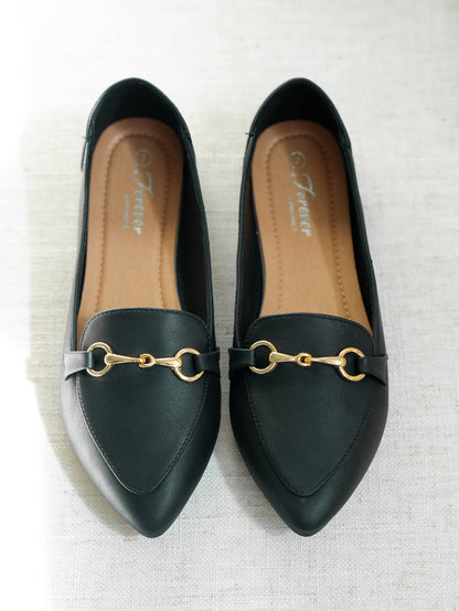 Chic Vegan Leather Slip On Loafers - Freckled Poppy