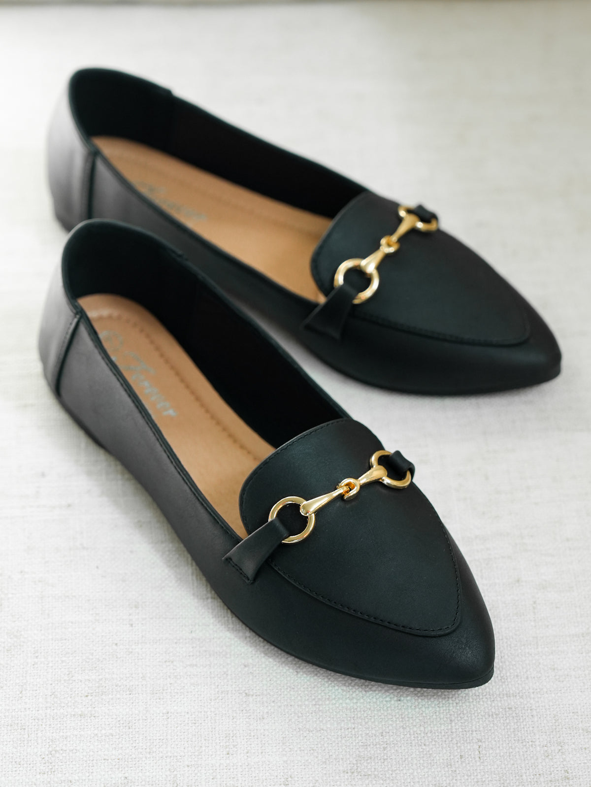 Chic Vegan Leather Slip On Loafers - Freckled Poppy
