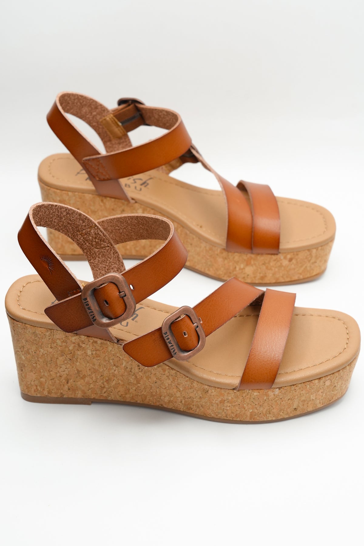 Blowfish Vegan Leather Cork Platform Wedge Sandal - Freckled Poppy