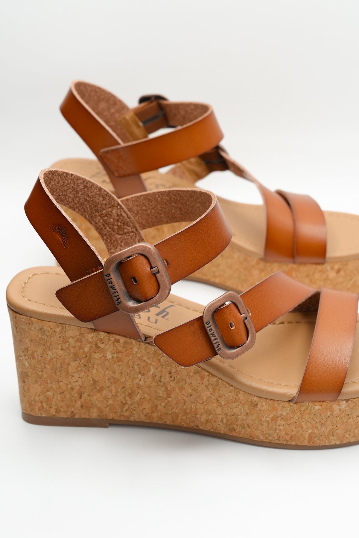Blowfish Vegan Leather Cork Platform Wedge Sandal - Freckled Poppy