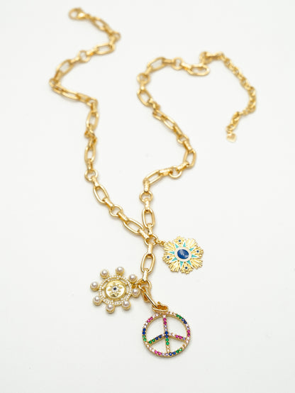 Cluster Charm Necklace - Freckled Poppy