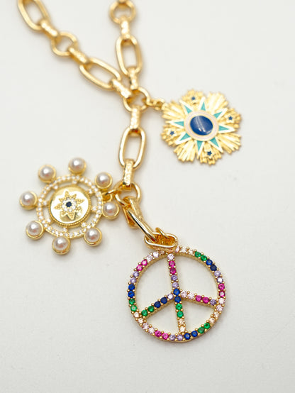 Cluster Charm Necklace - Freckled Poppy