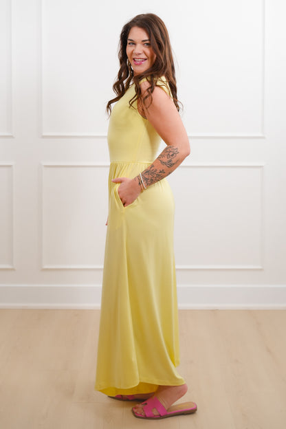 Knit Sleeveless Open Back Wide Leg Jumpsuit - Freckled Poppy