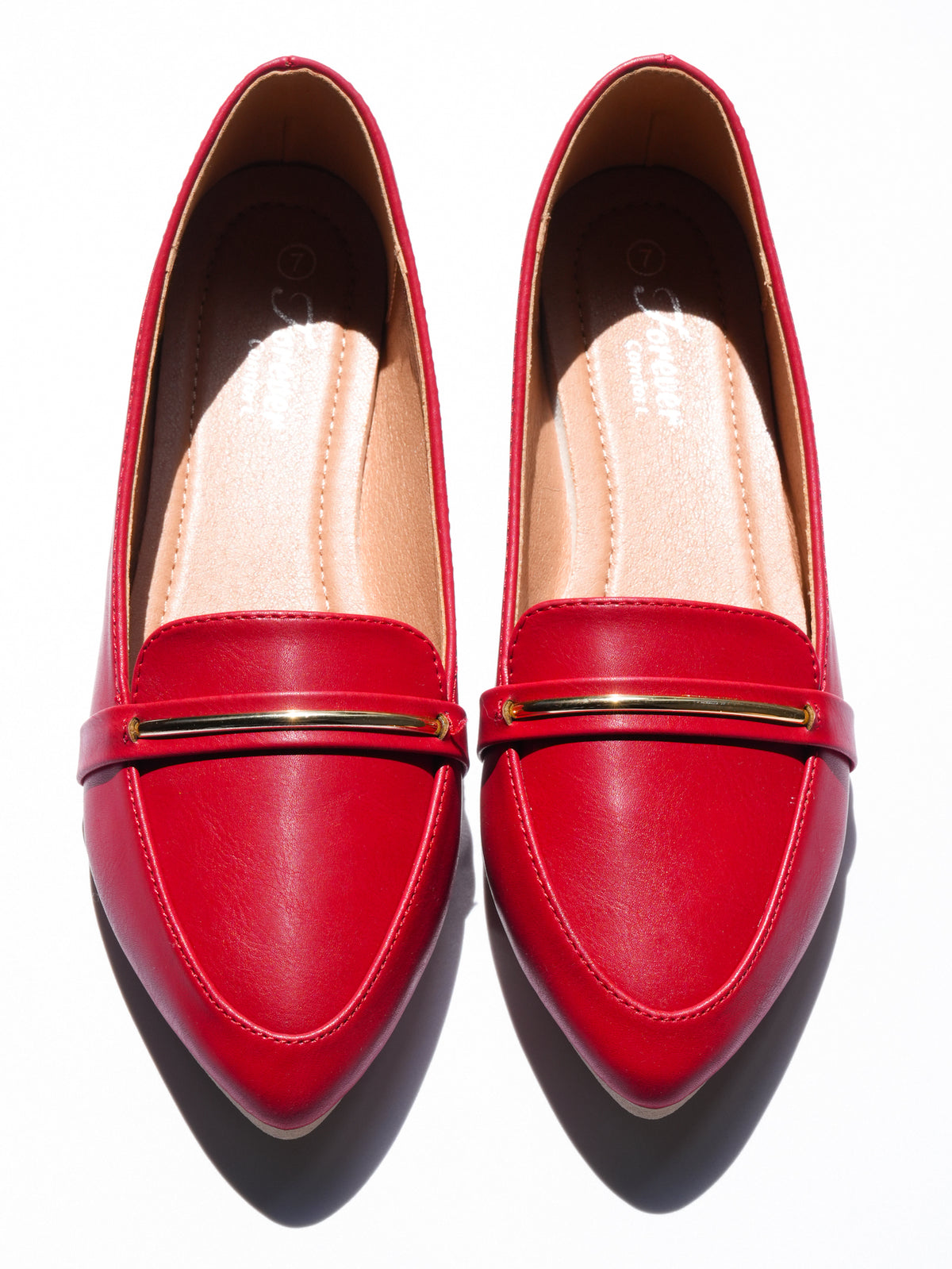 Vegan Leather Pointed Toe Loafer Flat - Freckled Poppy