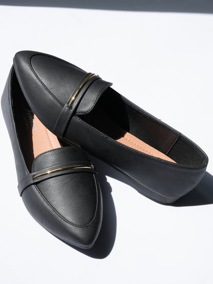 Vegan Leather Pointed Toe Loafer Flat - Freckled Poppy