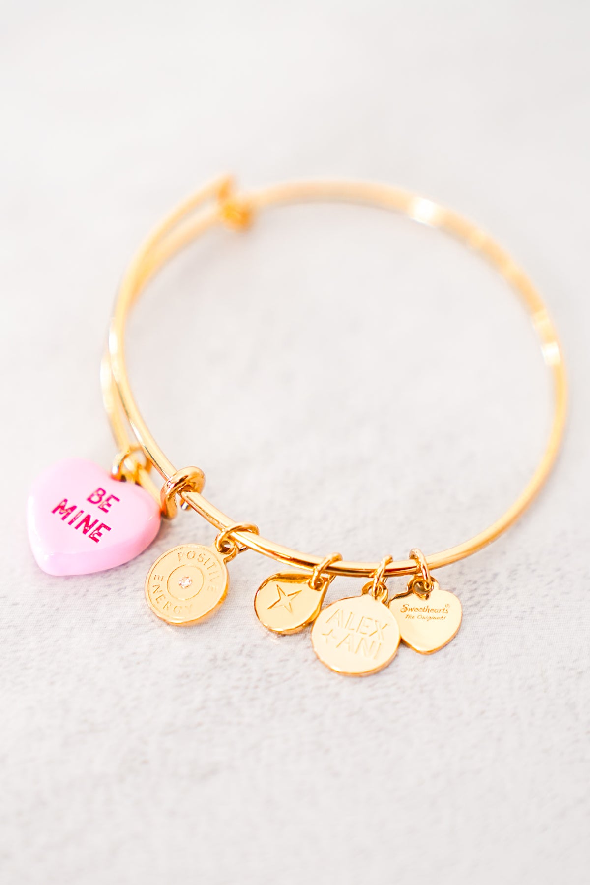 ALEX + ANI Be Mine Charm Bangle - Freckled Poppy