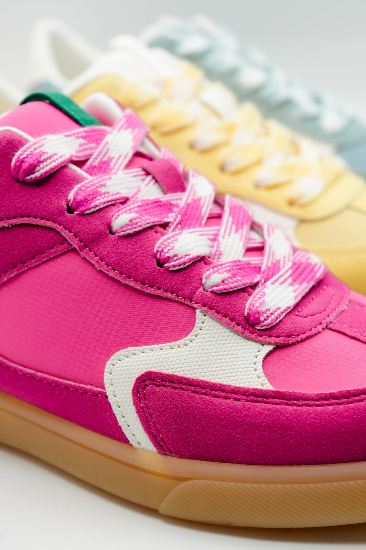Blowfish Retro Suede Panel Lace-Up Sneakers with Gum Sole - Freckled Poppy