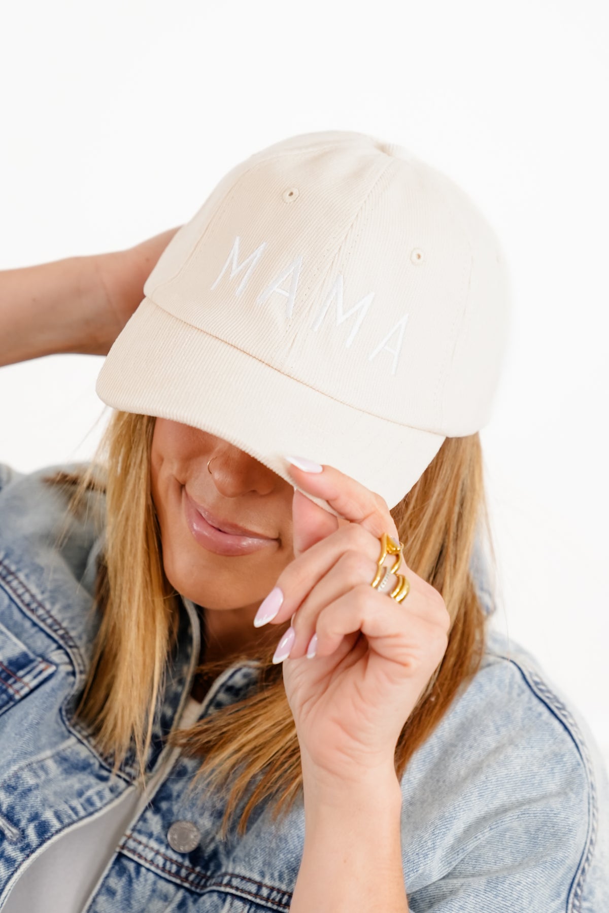 Mama Ivory Baseball Hat - Freckled Poppy