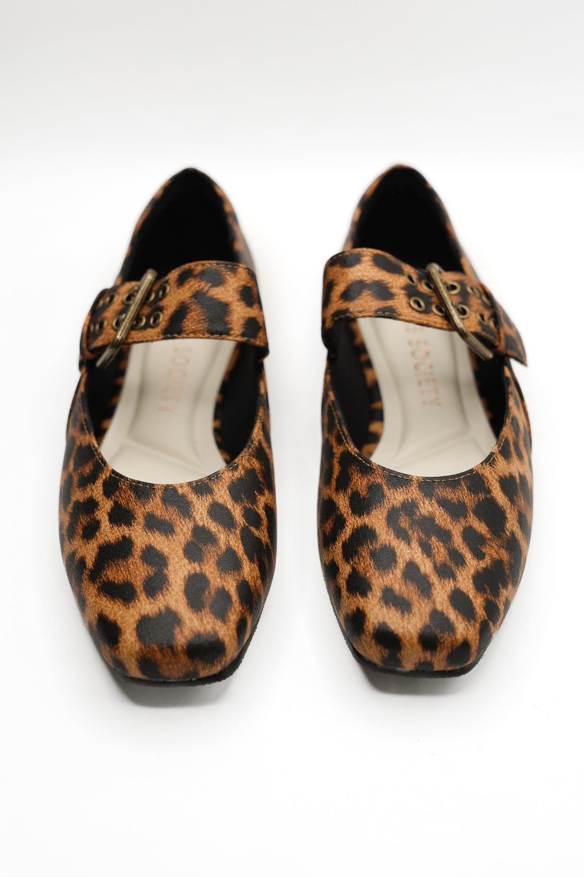 Printed Vegan Suede Mary Jane Flat - Freckled Poppy