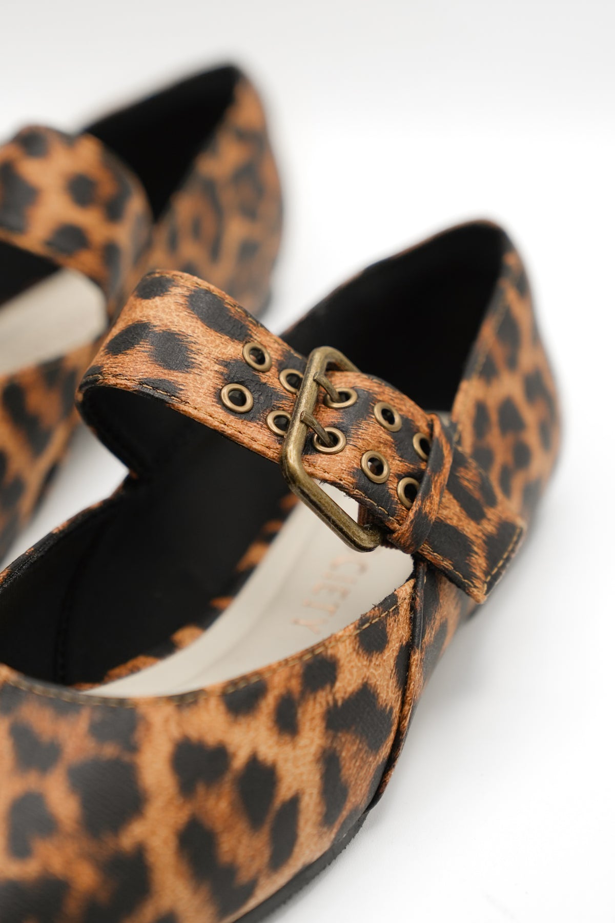 Printed Vegan Suede Mary Jane Flat - Freckled Poppy