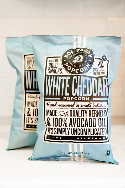Pop Daddy – Real White Cheddar Flavored Popcorn 6.0oz *Final Sale* - Freckled Poppy