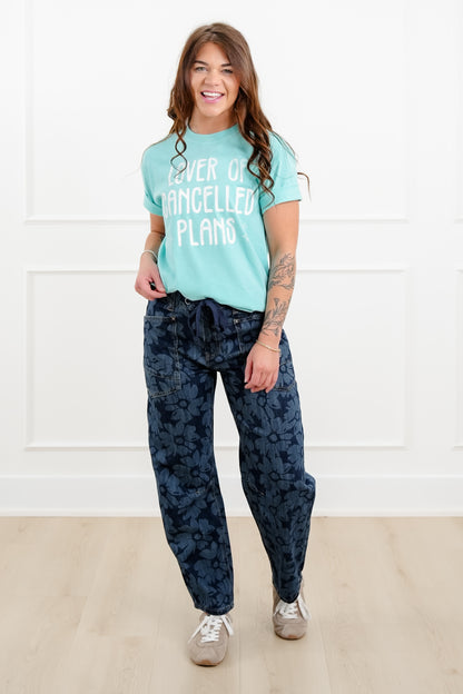 Plus/Reg Short Sleeve "Lover of Cancelled Plans" Graphic Tee - Freckled Poppy