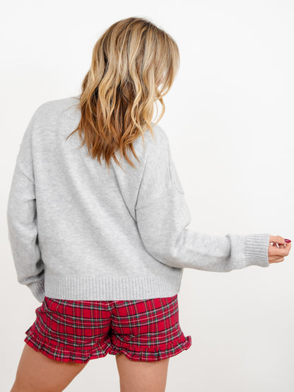 Long Sleeve Crew Neck Winter Cabin Sweater
