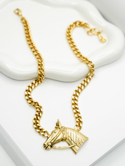 Yochi Pony Necklace - Freckled Poppy