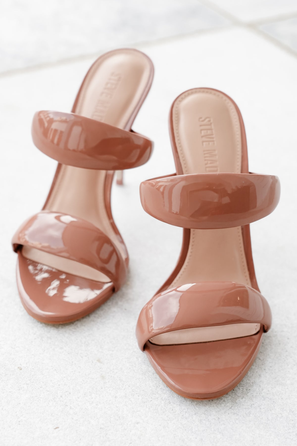 Steve Madden Patent Leather Stiletto Mule - Freckled Poppy