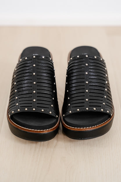 Corky's Much Better Studded Cutout Slide Wedge Sandal - Freckled Poppy