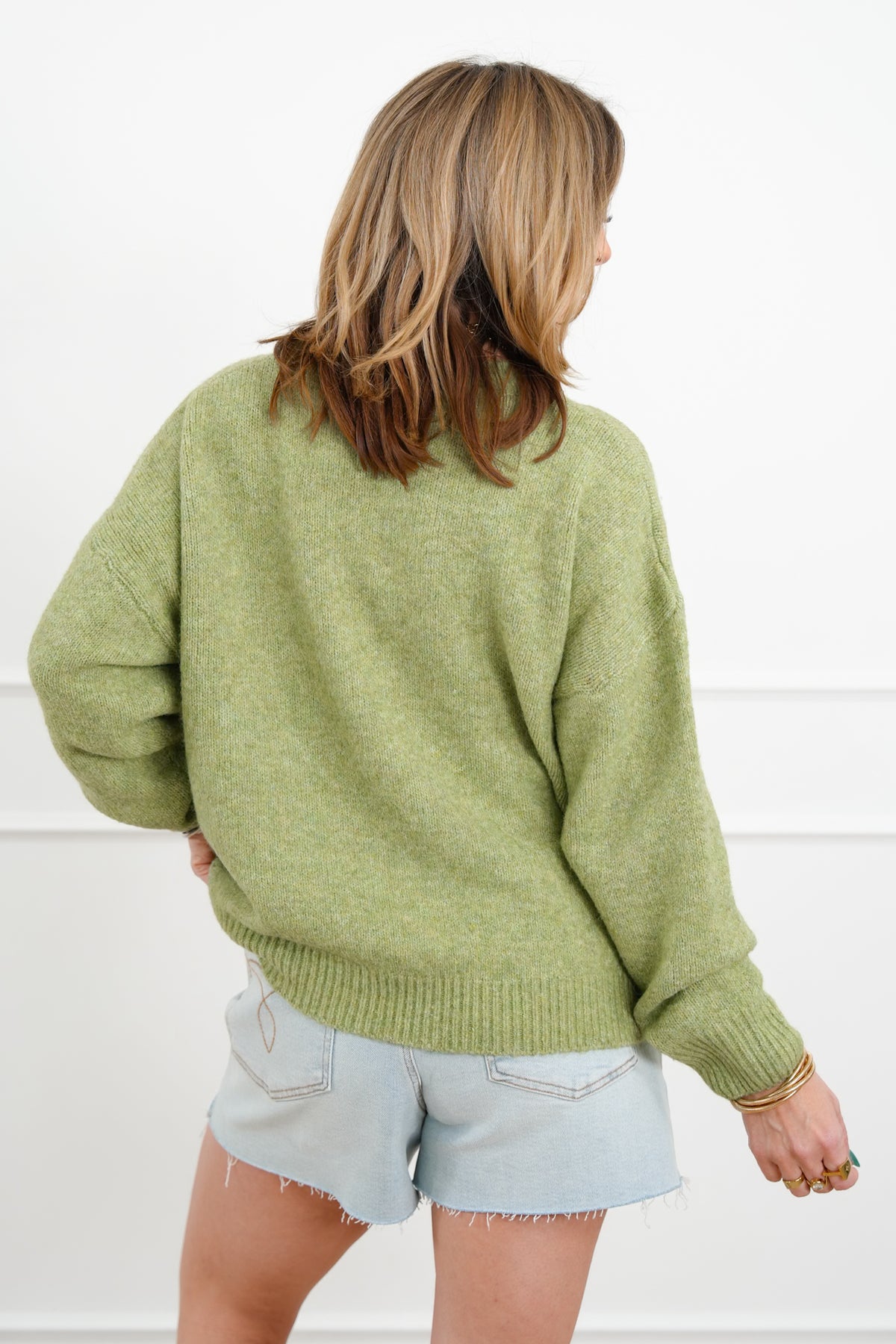Knit Long Sleeve Flying Duck Pullover Sweater - Freckled Poppy
