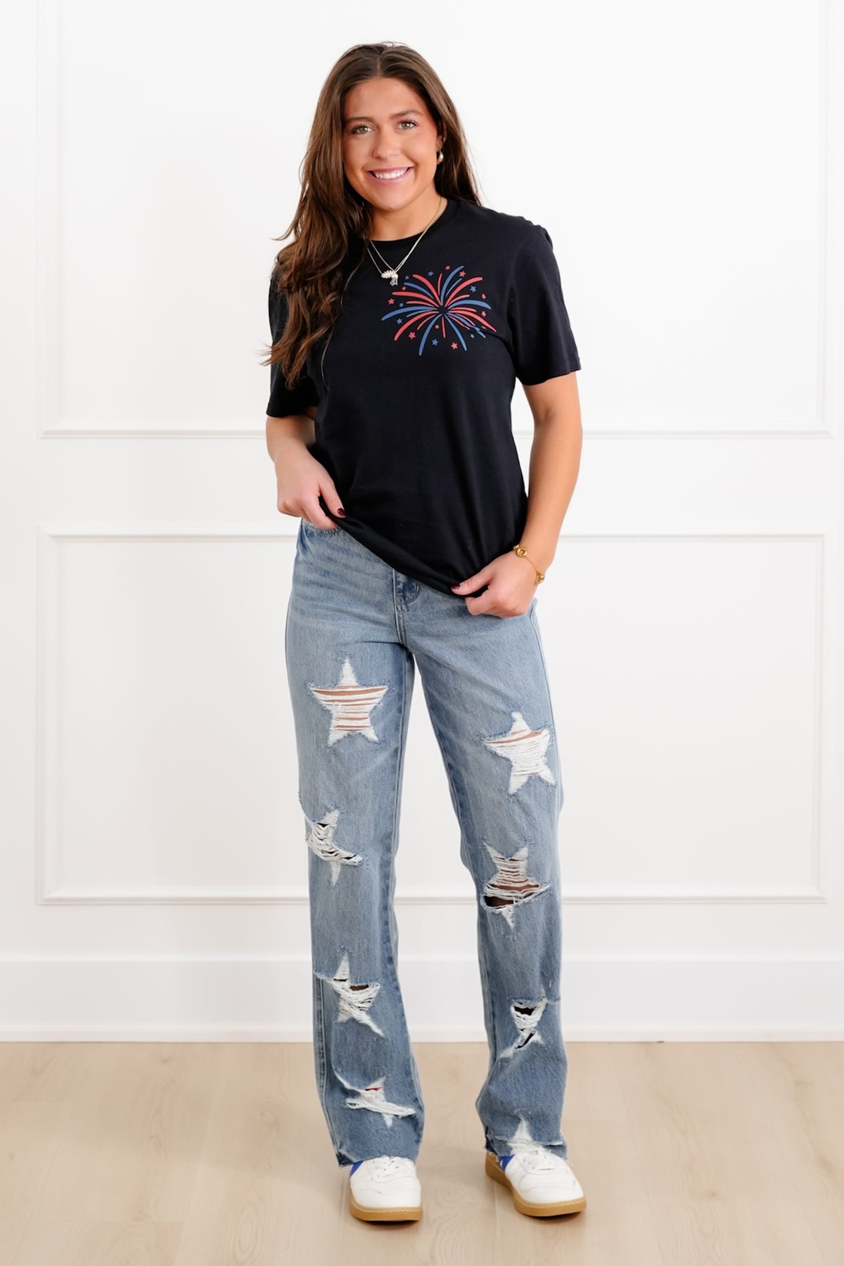 Plus/Reg Short Sleeve "Boom Bitch Get Out The Way" Graphic Tee - Freckled Poppy