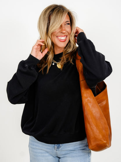 Mineral Wash Crew Neck Sweatshirt - Freckled Poppy