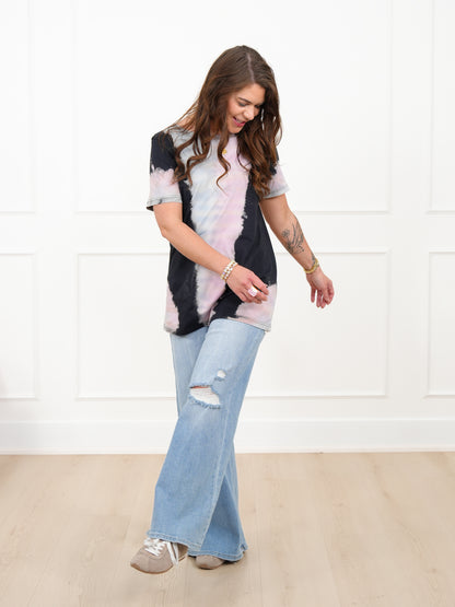 Tie Dye Short Sleeve Top - Freckled Poppy