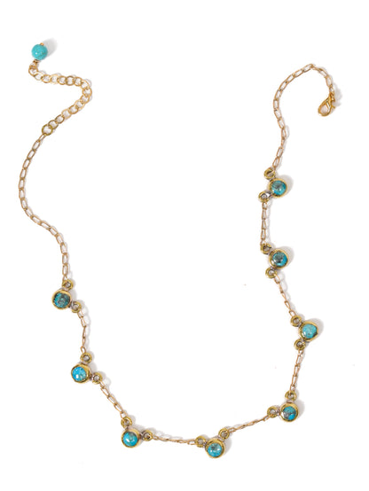 BOHO SOL Multi Dot Brass Choker Necklace